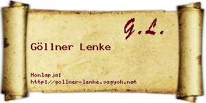 Göllner Lenke névjegykártya